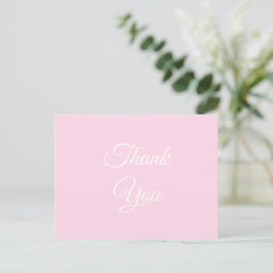 Postal Gracias, gracias por la elegancia clásica rosa cla