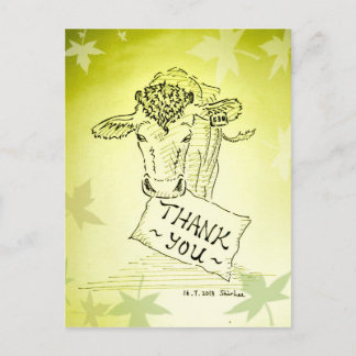 Postal Gracias— Guernsey Cow