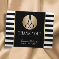 Gracias, Hair Stylist Scissor Logo Moderno Stripes