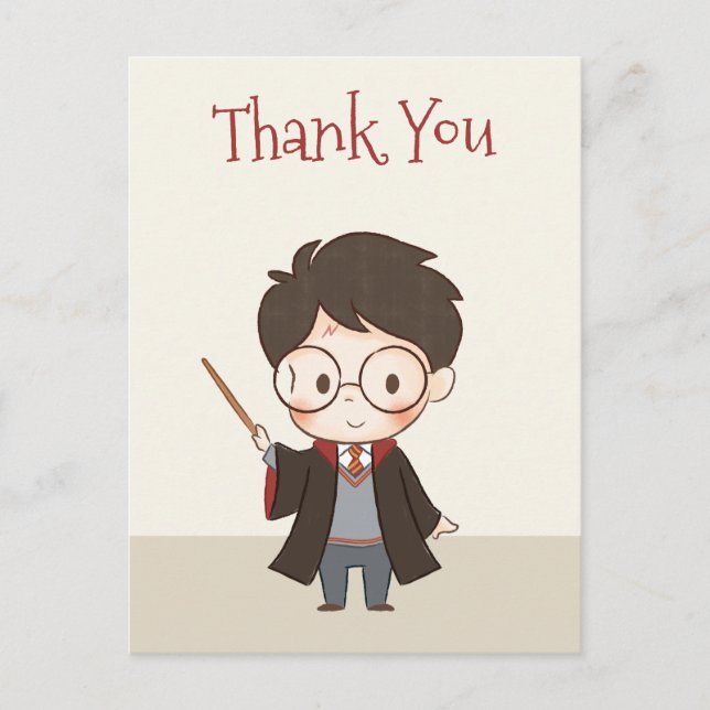 Postal Gracias Harry Potter Simple (Anverso)