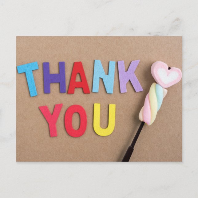 Postal Gracias, Heart Candy (Anverso)