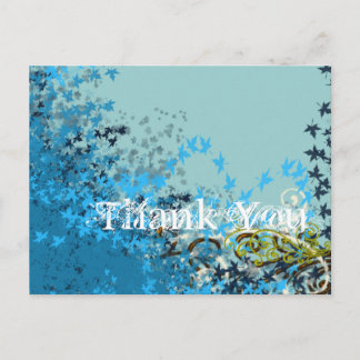 Postal Gracias- Leaf Swirls