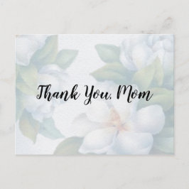 Postal Gracias Mamá Flores Desvaídas de Dogwood Blancas