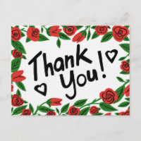 GRACIAS Marco de Rosas Rojas Floral Personalizado