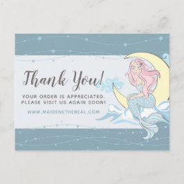 Postal Gracias Mermaid Moon & Stars Mystical Boutique