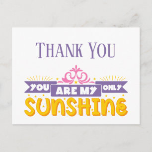 Postal Gracias - Mi Sol Amarillo Purpura Boda