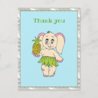 Gracias Mint Floral Pinapple And Elephant