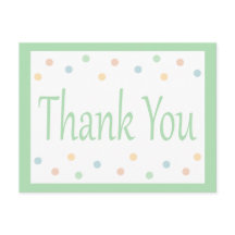 Gracias Mint Green And White Polka Dots