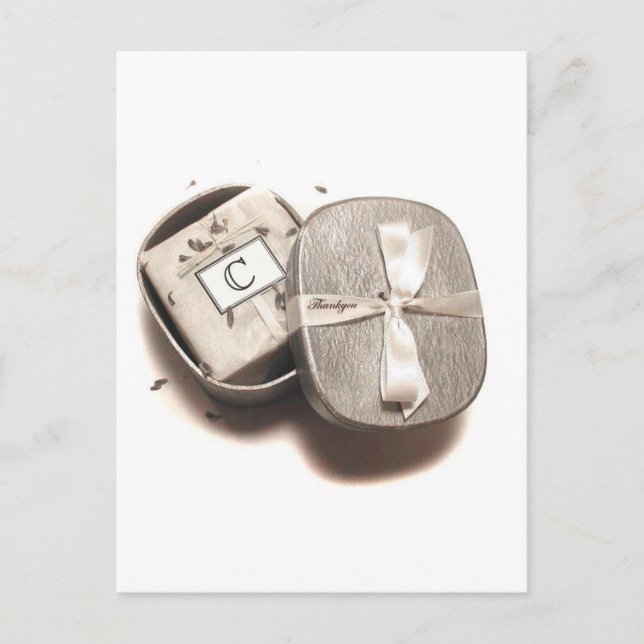 Postal Gracias Notecard - Monograma "C" (Anverso)