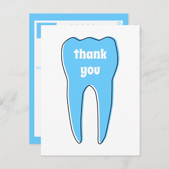 Postal GRACIAS oddrex diente (Anverso / Reverso)