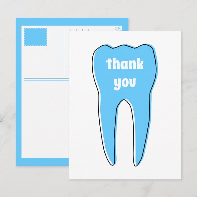 Postal GRACIAS oddrex tooth (Anverso / Reverso)