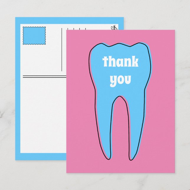 Postal GRACIAS, oddrex tooth Postcard (Anverso / Reverso)