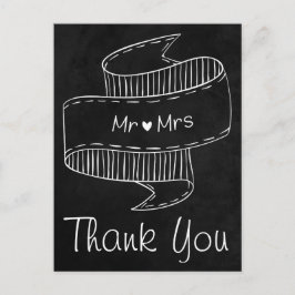 Postal Gracias Personalizado Bride Y Groom Personalizado