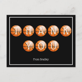 Postal Gracias Personalizado de baloncesto personalizado