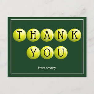 Postal Gracias Personalizado de tenis personalizado