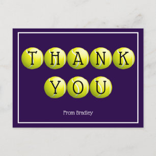 Postal Gracias Personalizado de tenis personalizado