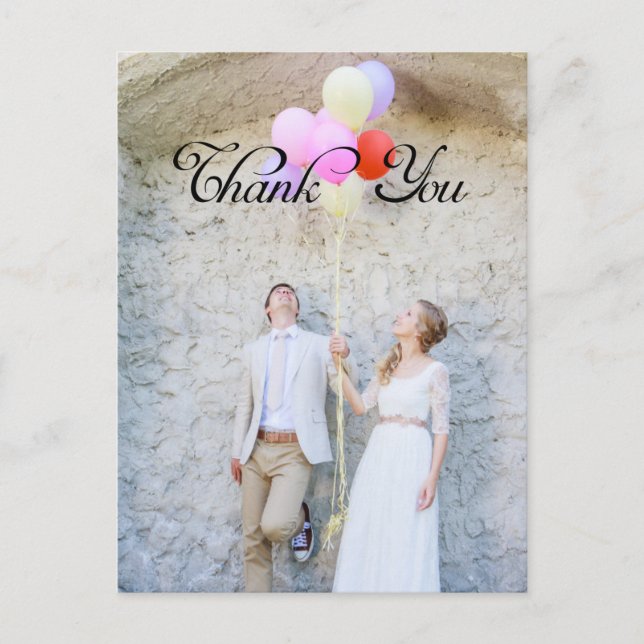 Postal Gracias, Personalizado Photo (Anverso)