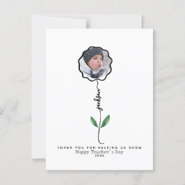 Postal Gracias personalizado profesor regalo de foto de n