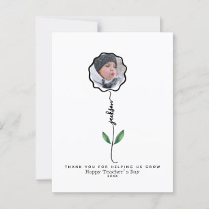 Postal Gracias personalizado profesor regalo de foto de n