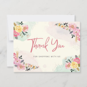 Postal Gracias por comprar 