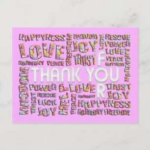 Postal Gracias Por... Corazones   rayo