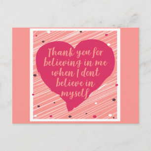 Postal Gracias por creer en mí Feliz día de Galentines