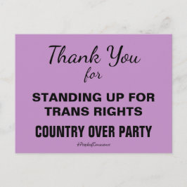 Postal Gracias por defender la resistencia de las persona