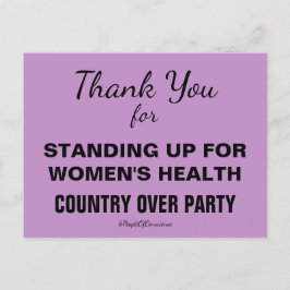 Postal Gracias por Defender la Salud de las Mujeres