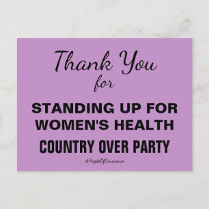 Postal Gracias por Defender la Salud de las Mujeres