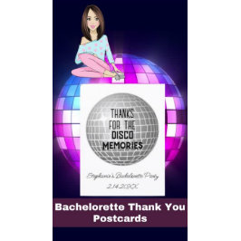 Postal Gracias Por Disco Recuerdos Bachelorette Gracias