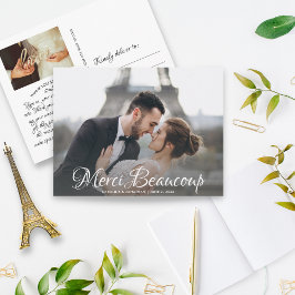 Postal Gracias por el Boda de guiones de Beaucoup