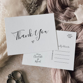 Postal Gracias por el corazón de la mano