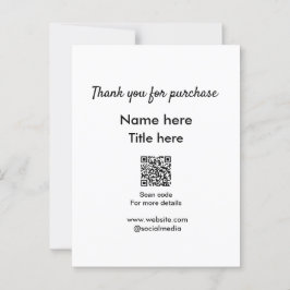 Postal Gracias por el título del nombre de compra aquí ex