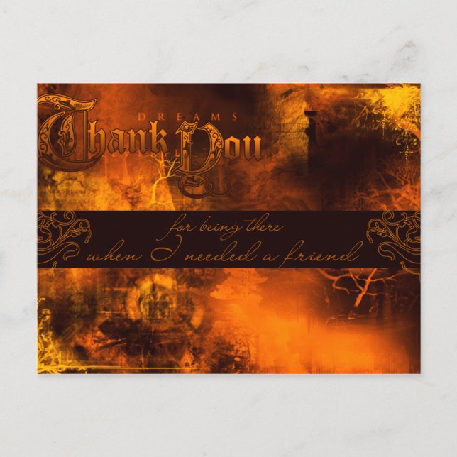 Postal Gracias - por estar ahí cuando necesitaba un amigo (Anverso)