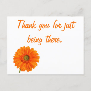 Postal Gracias por estar ahí simple floral moderna