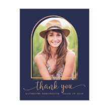 Gracias por graduar foto de oro azul de la Marina 