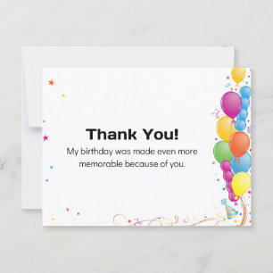 Postal Gracias por hacer que mi cumpleaños sea memorable