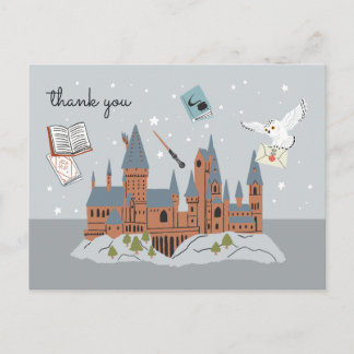 Postal Gracias por Harry Potter Castillo Hogwarts Baby Sh