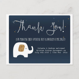Postal Gracias por la Baby Shower de Twinkle Little Star 