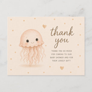 Postal Gracias por la fiesta de Baby Jellyfish Baby Showe