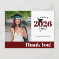 Gracias por la foto de graduación moderna en marró