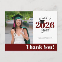 Gracias por la foto de graduación moderna en marró
