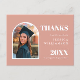 Postal Gracias por la graduación moderna de fotos de Arco