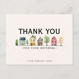 Postal Gracias por la Referencia de Marketing Inmobiliari