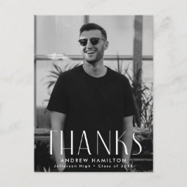 Postal Gracias por la simplicidad moderna de la graduació