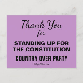 Postal Gracias por Levantarse a Favor de la Constitución