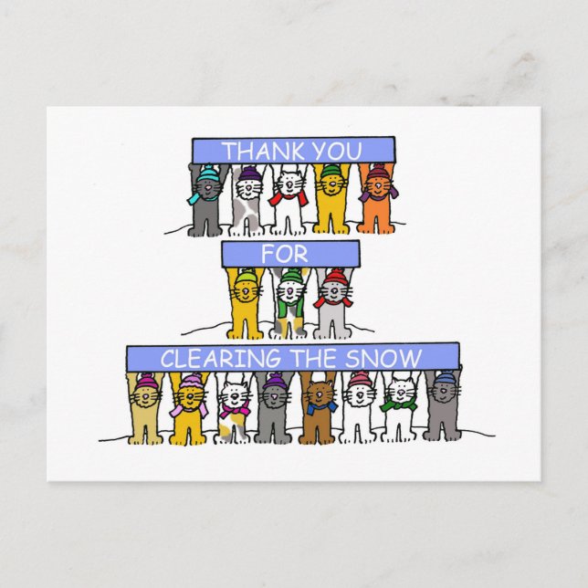 Postal Gracias por limpiar la nieve (Anverso)