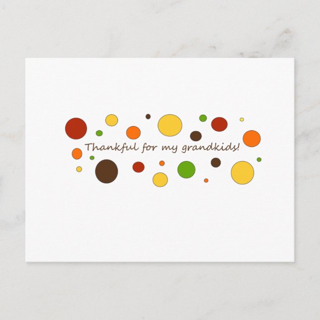 Postal Gracias por mis nietos (Anverso)