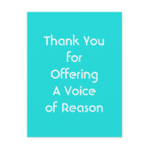 Gracias por ofrecer una voz de la razón