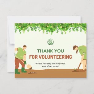 Postal Gracias por ofrecerse como voluntario 